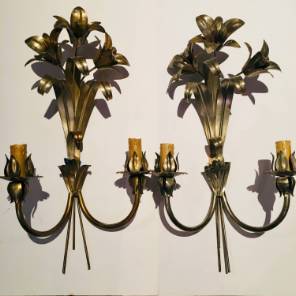 Pair of French Mid 20th C Wall Lights
